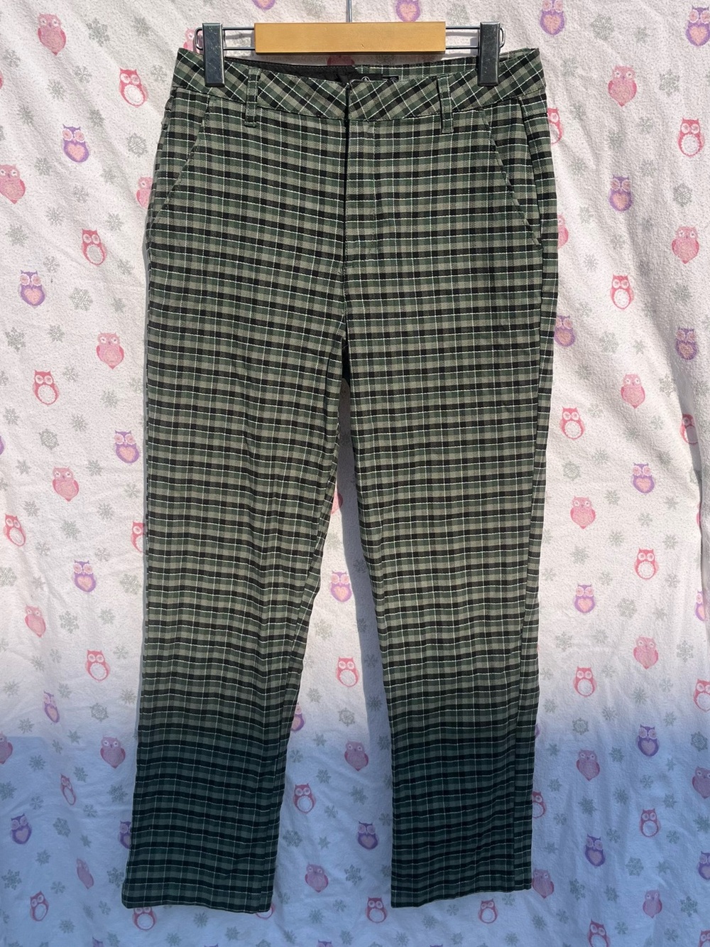 Volcom Green Black Plaid Women's Pants